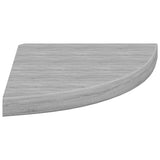 Wall Corner Shelves 4 pcs Concrete Grey 35x35x3.8 cm MDF 326644