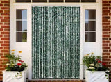 Fly Curtain Green and White 118x220 cm Chenille 4004887