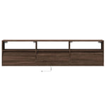 TV Wall Cabinet with LED Brown Oak 180x31x45 cm 3307946