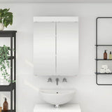 Bathroom Mirror Cabinet TULUM High Gloss White Engineered Wood 880365