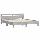 Bed Frame with LED without Mattress Concrete Grey 180x200 cm Super King 3207528