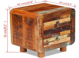 243323 Night Cabinet Solid Reclaimed Wood 43x33x51 cm