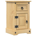 ZNTS Bedside Cabinet Corona 35x32.5x58 cm Solid Wood Pine 4005652