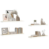 Floating Wall Shelves 4 pcs Oak and White 90x23.5x3.8 cm MDF 326584