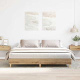Bed Frame No Mattress Artisan Oak 200x200 cm Engineered Wood 3328707
