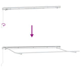 Retractable Awning Manual Cream and white 400 x 200 cm 3329783