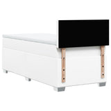 Box Spring Bed with Mattress White 90x190 cm Faux Leather 3286101