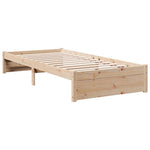 Bookcase Bed without Mattress 90x200 cm Solid Wood Pine 3324358