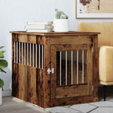 Dog Crate Furniture Old Wood 64.5x80x71 cm Engineered Wood 857645