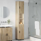 Bathroom Cabinet with Storage Sonoma Oak 30 x 35 x 192 cm 883336
