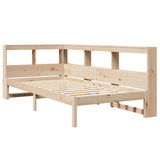 Bookcase Bed without Mattress 75x190 cm Solid Wood Pine 3324341