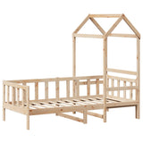 Day Bed with Roof without Mattress 80x200 cm Solid Wood 3282212