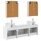 Bathroom Cabinet Set 5 pcs White Engineered Wood 3406447