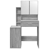 Dressing Table with Cabinet Grey Sonoma 80x35x132 cm 848239