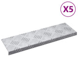 Stair Tread Rectangular 5 pcs Silver 60 x 18 x 2.5 cm Aluminium 4104232