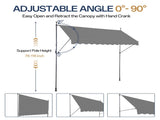118.1"D x 47.2"W x"H Retractable Awning Grey 34819302