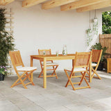 Folding Chair 4 pcs White 49 x 57.5 x 92cm Solid Acacia wood 3329121
