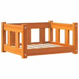 Dog Bed with Storage Wax Brown 55 x 45 x 28 cm Solid Pine Wood 867652
