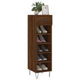 Shoe Cabinet Brown Oak 30x35x105 cm Engineered Wood 829675