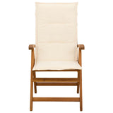 Reclining Garden Chairs 6 pcs Natural Solid Acacia Wood 3434470