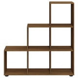 Staircase Bookcase Brown Oak 107 cm Engineered Wood 342608