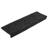 Stair Mats Self-adhesive 20 pcs 65x21x4 cm Black Rectangular Edge 3365717