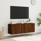 TV Wall Cabinets with LED Lights 2 pcs Brown Oak 60x35x41 cm 837315