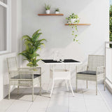 Garden Dining Set 3 pcs Grey Poly rattan 3334933