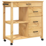 Kitchen Trolley MONZA 84x40x88.5 cm Solid Wood Pine 376115