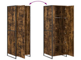 Warderobe with Door Smoke Oak 50 x 50 x 200 cm Engineered Wood 3403018