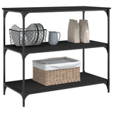 Kitchen Trolley Black 102x50x95 cm Engineered Wood 842321