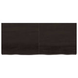 Wall Shelf Dark Brown 140x60x cm Treated Solid Wood Oak 363827
