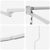 Electric Retractable Awning Frame White 4.5 x 3 m Steel 42024234