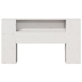Headboard with Storage White 160 cm Solid Wood Pine 855625