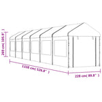 Gazebo with Roof White 13.38x2.28x2.69 m Polyethylene 3155482