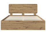 Bed Frame Artisian Oak 120 x 190 cm Solid Pine Wood 3412523