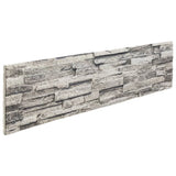 3D Wall Panels 14 pcs Light Grey 100x25 cm EPS 4008553