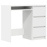 Desk White 90x45x76 cm Engineered Wood 801373