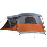 Camping Tent with Porch 4-Person Orange Waterproof 94538