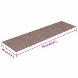 Stair Mats Self-adhesive 30 pcs 76x20 cm Light Brown Rectangular 3365721