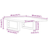 Basin Shelf Wall Mounted Steel and Solid Wood Oak 3302576