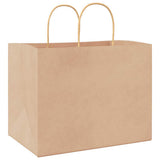 Paper Bags 250 pcs with Handles Brown 32x22x24 cm 4101595