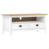 TV Cabinet Hill White 110x40x47 cm Solid Pine Wood 288926