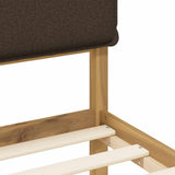 Bed Frame with Upholstered Headboard Whitewash and Taupe 903937