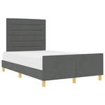 ZNTS Bed Frame Dark Grey 120x200 cm Fabric 3344642