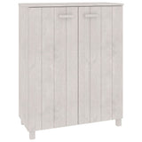 Shoe Cabinet HAMAR White 85x40x108 cm Solid Wood Pine 340517