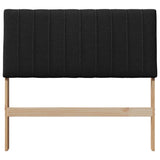 Upholstered Headboard Black 100 cm Solid Pine Wood 879411