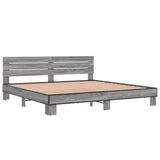 Bed Frame without Mattress Grey Sonoma 200x200 cm 3280130