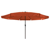 Garden Parasol Terracotta 395 x 395 x 245 cm Polyester 42003649