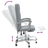 Reclining Office Chair Light Grey Fabric 349637
